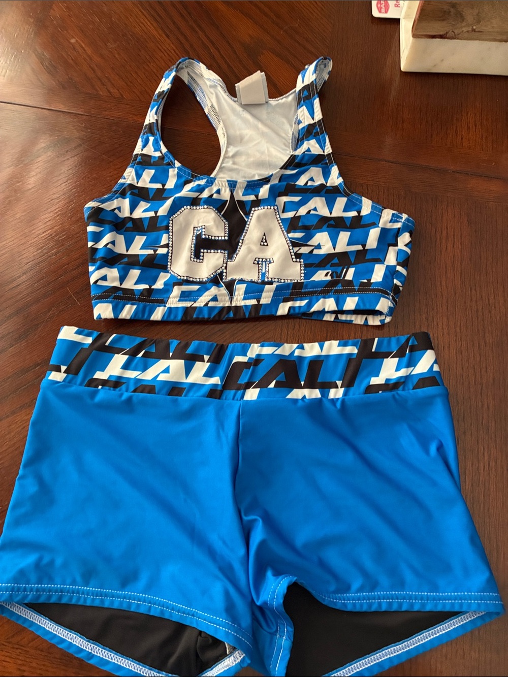 Blue Cali Allstars Print Two-Piece Practicewear Set